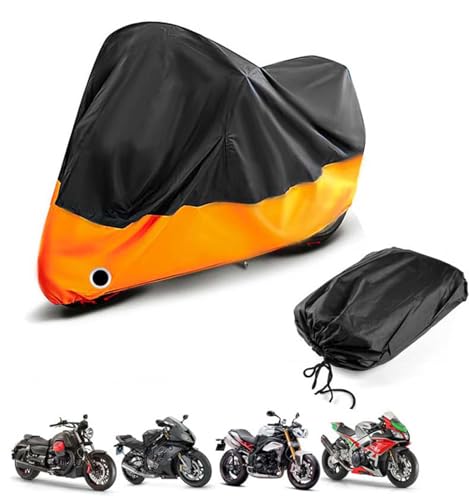 Motorcycle Cover for KTM 390 Adventure / 790/1290 Adventure Durable Waterproof Motorbike Outdoor Protection All Season Moped Cover Breathable Outdoor Accessories,Blackorange