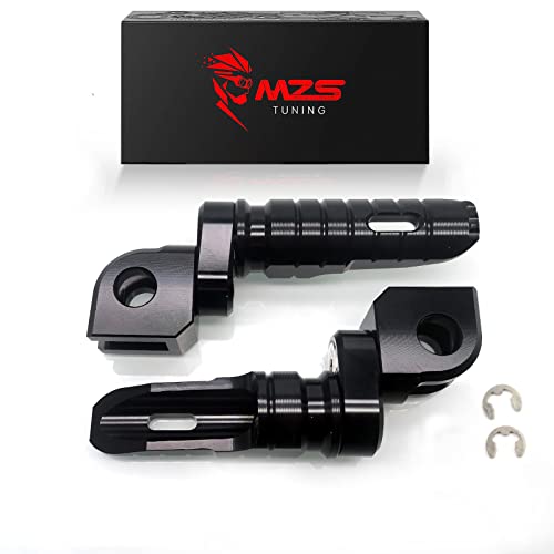 MZS Motorcycle Foot Pegs, CNC Double Adjustable Front Rider Footpegs Footrest Rest Pedal Black Compatible with FZ07 FZ09 FZ10 FZ1 FZ6 FZ6R FZ8 MT03 MT07 MT09 MT10 YZF R3 SCR950 Tracer XSR700 XSR900 - size: FZ07/FZ09/FZ10/FZ1/FZ6/FZ8/MT03/MT07/MT09/R3