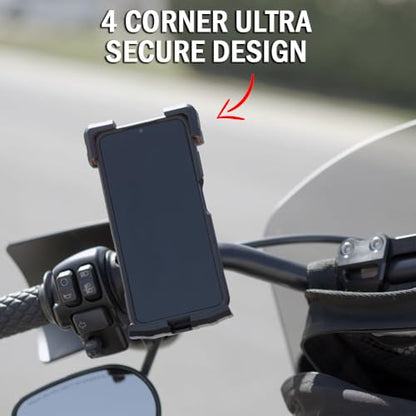 Rydex X3 Motorcycle Handlebar Phone Mount, Anti-Shake and Vibration Proof, Stable & Sturdy Phone Mount, Universal Fit (up to 7"), Compatible with iPhone, Samsung & All Cell Phones