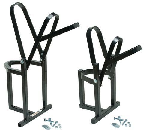 Pit Posse Motorcycle Dirt Bike Shoe Nest Cradle Wheel Chock (Black, Large)