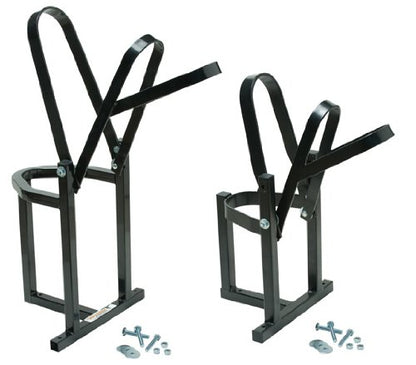 Pit Posse Motorcycle Dirt Bike Shoe Nest Cradle Wheel Chock (Black, Large)