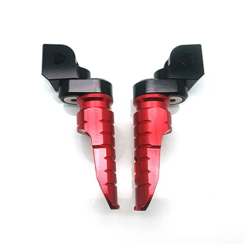 MZS Motorcycle Foot Pegs, Double Adjustable Front Rider Footpegs Footrest Rest Pedal Red Compatible with GSXR 600 750 1000 GSX250R GSXS750 GSXS1000 GSXS1000F GSF1250 GSX650 SV650 SV1000 DL650 DL1000 - size: GSXR 600 750 1000 / GSXS750 1000 / SV650 / DL650