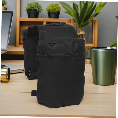 Cabilock Motorcycle Saddlebags and Bike Pannier Bag Set, Black Sturdy Rear Rack Storage, Water-resistant Cycling Luggage for Commuter and Off-road Cyclists