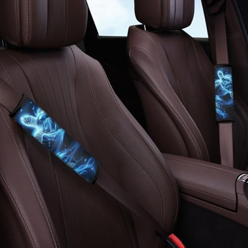 GIFTPUZZ Turtle Print 2 PCS Auto Seat Belt Cover Soft Seatbelt Shoulder Pad Cushions Universal Fit Comfortable Safety Seatbelt Strap for Driving - color: Turtle Print
