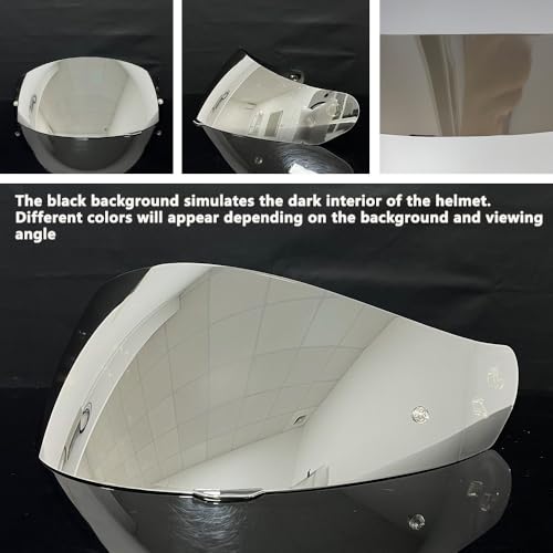 HJ-17 Helmet Visor Replacement,UV Protective Helmet Face Shield Compatible with CL-MAX II,IS-MAX BT,SY-MAX III,IS-MAX II,CL-MAX 3,C90,C91,C91N (Revo Clear Silver-Day&Night Use) - color: Revo Clear Silver-day&night Use