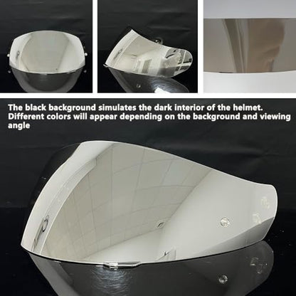 HJ-17 Helmet Visor Replacement,UV Protective Helmet Face Shield Compatible with CL-MAX II,IS-MAX BT,SY-MAX III,IS-MAX II,CL-MAX 3,C90,C91,C91N (Revo Clear Silver-Day&Night Use) - color: Revo Clear Silver-day&night Use