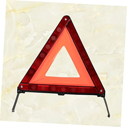 VALICLUD 1Pc Triangle Warning Sign Reflective Emergency Symbol for Vehicles Collapsible Design for Easy Essential Automotive Roadside Safety Kit