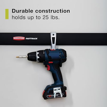 Rubbermaid FastTrack Compact Hook for Garage Organization, Soft Grip, Ideal For Cords/Ropes/Small Hoses/Camping Chairs - size: 1 Count (Pack of 1), style: Compact Hook