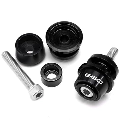 Compatible with 2025 Ninja 650 KRT Ninja650 Z650 RS Z 650 Versys 650 2015-2021 2022 2023 2024 2025 CNC Motorcycle Swingarm Spool Slider Stand Screws (Black) - color: Black