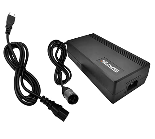 Syvrac Smart Charger with an Microphone XLR Head for 48V Li-ion Battery Used in E-Bikes and E-Scooters, and it Comes with a 54.6V 2A Power Adapter and an XLR Connector