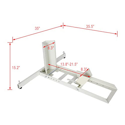 Motorcycle Wheel Chock, 1800lbs Heavy-Duty Steel Stand for 15"-22" Wheels, White Trailer Motorcycle Stand with Adjustable Holes, High-Grade Steel Trailer Stand - size: 1800lbs for 15"-22" Wheels（White）