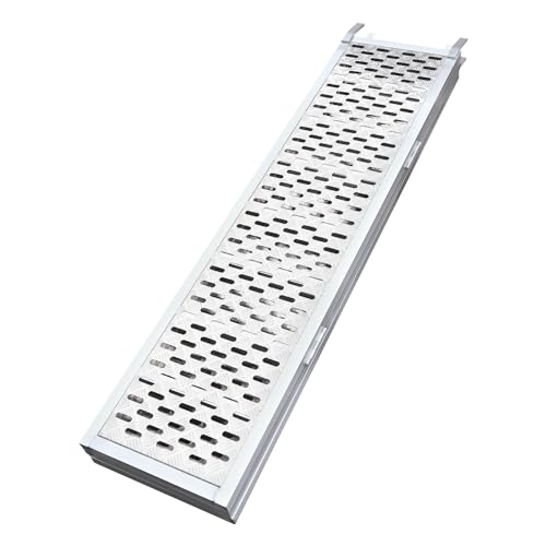 Loading Truck Ramps, Heavy Duty Motorcycle Ramps, Folding Ramps,1500 lbs Aluminum Alloy Loading Ramp,Trailers Ramp with Load Straps, for ATV/Motorcycles/Trucks,Silver (77" Lx54 W/Style A)