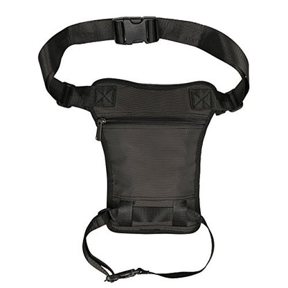 Waterproof Airsoft Tactical Drop Leg Pouch Bag Panel Motorcycle Bag - color: A-Black