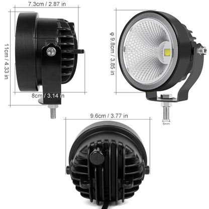 4 Inch Led Pod Light IP68 White LED Work Light Bar Car 12V 24V Led Flood Beam For Trailer Motorcycle Truck 4x4 Off Road Pick-up Deck Dock Marine Auxiliary Fog Driving Lights 2PCS - color: White