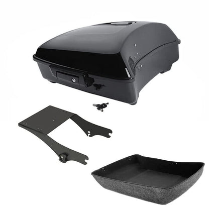TCMT Chopped Motorcycle Trunk Box Mounting Rack Fit For Harley Touring 1997-2008 Road King Road Street Electra Glide Pack - color: Set A