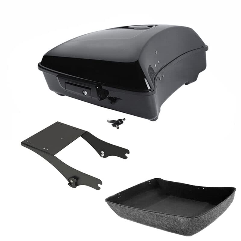 TCMT Chopped Motorcycle Trunk Box Mounting Rack Fit For Harley Touring 1997-2008 Road King Road Street Electra Glide Pack - color: Set A