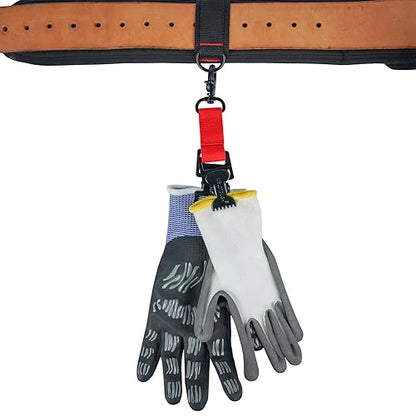 MELOTOUGH Firefighter Glove Strap | Work Glove Holder Clip with Glove Leash Swivel Snap Hook,Alligator Clip - color: Red