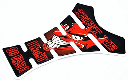 Motorcycle Tank Gas Protector Pad Sticker Fiber Rubber Decal Devil Fit For KAWASAKI NINJA 650R (ER-6f ER-6n) 2006 2007 2008