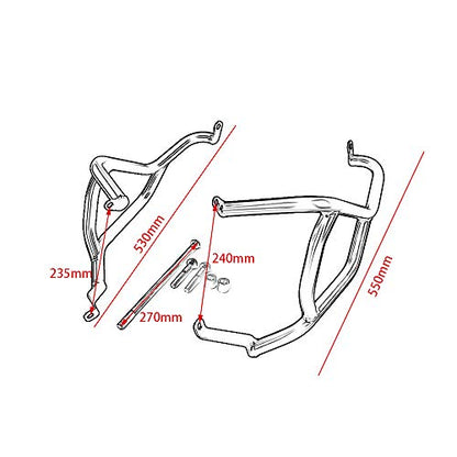 Motorcycle Black Steel Highway Crash Bars Crashbar Stunt Slider Cage Engine Guard Frame Falling Protectors Bumper for Su.zuki GSX-S GSXS GSX S 750 GSX-S750 2017 2018 2019 2020 2021 2022 2023