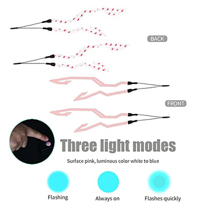 Motorcycle Helmet Light Kit, White, 3 Mode LED Night Riding Signal Helmet Light - color: white