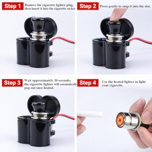 Motorcycle USB Charger, Motorcycle Phone Charger, Motorcycle USB Charger Two Way, Waterproof Dual Handlebar Charger, Replacement Parts Phone