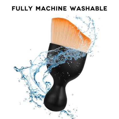 4-Piece Car Detail Brush Set - Soft Curved Flexible Bristles, Ideal for Interior Cleaning & Crevice Detailing