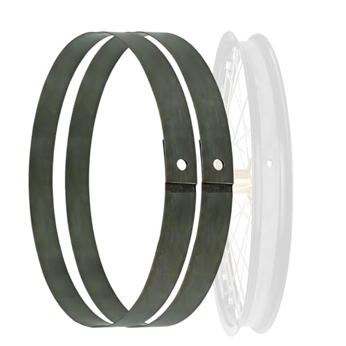 Motorcycle Rim Strips, Heavy-Duty Rubber Rim Tape with Pre-Drilled Valve Stem Hole Spoke Nipple Puncture Protection for Off-Road Dirt Bikes & Street Motorcycles - color: 17" Wheel -17" x 25mm Rim Strip