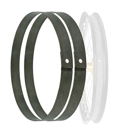 Motorcycle Rim Strips, Heavy-Duty Rubber Rim Tape with Pre-Drilled Valve Stem Hole Spoke Nipple Puncture Protection for Off-Road Dirt Bikes & Street Motorcycles - color: 17" Wheel -17" x 25mm Rim Strip