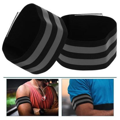 Homoyoyo 6pcs High Visibility Reflective Wrist Bands Safety Straps for Outdoor Sports and Cycling, Elastic Polyester Material Protects Wrist Joints, Lightweight Comfortable Design