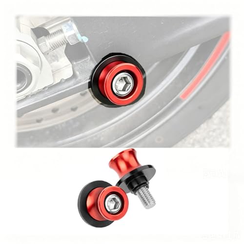 2Pcs Motorcycle Swingarm Spools Slider for Indian Chief Dark Horse 2016-2020 2021 2022 2023 2024 2025 2026 Swingarm Spool Stand Bobbins Swingarm Spools Starting Frame Screw,10mm-Red - color: Red, size: 10mm