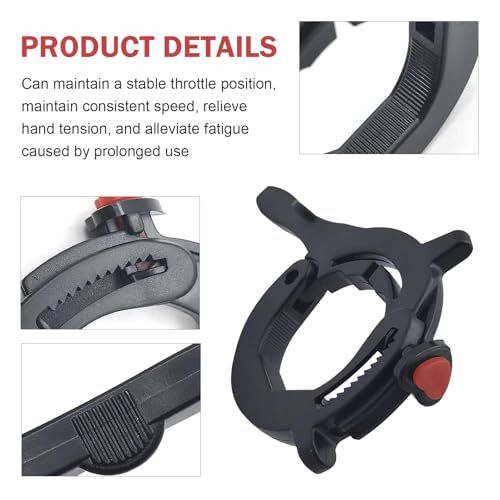 Motorcycle Cruise Control Assist, Handlebar Booster Clamp with Quick Release Throttle Button, Anti-skid Rustproof Throttle Lock, Universal Saver Conversion Accessory for Long Distance (Black)