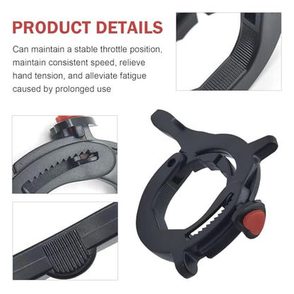 Motorcycle Cruise Control Assist, Handlebar Booster Clamp with Quick Release Throttle Button, Anti-skid Rustproof Throttle Lock, Universal Saver Conversion Accessory for Long Distance (Black)
