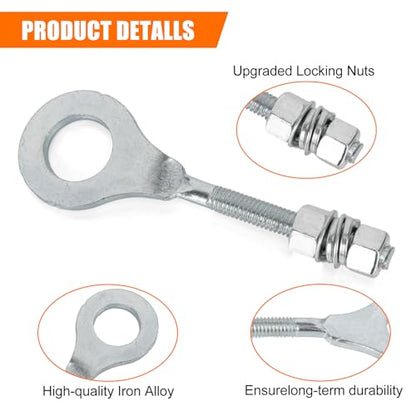 PSLER Chain Tensioner Adjuster - Rear Axle Blocks Chain Adjuster for Precise Alignment & Smooth Riding, Fits for 196cc 6.5hp Mini Bike 50-125cc ATV CRF CT200U Motovox MBX10 MBX11 Mini Bike Trail, 2PCS