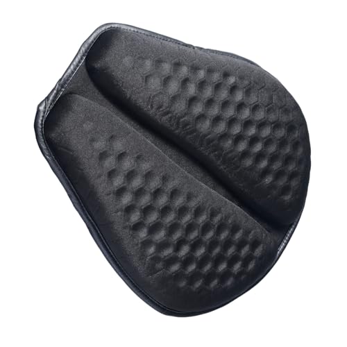 Foldable Gel Seat Cushion for Motorcycle, Universal Non-Slip Grip Ergonomic Motorcycle Seat Pad, Comfort & Butt Protection for Long Rides, Stay Cool & Comfortable (Black)