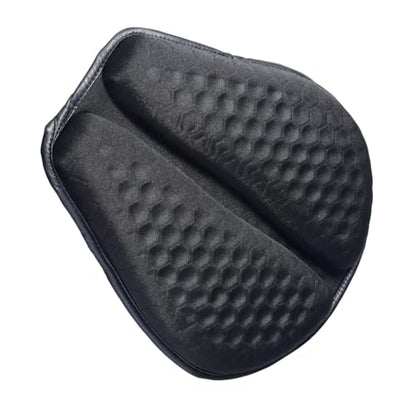 Foldable Gel Seat Cushion for Motorcycle, Universal Non-Slip Grip Ergonomic Motorcycle Seat Pad, Comfort & Butt Protection for Long Rides, Stay Cool & Comfortable (Black)
