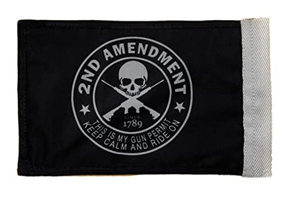 Durable Motorcycle Flag 2nd Amendment #1 Keep Calm And Ride On 6 x 9 Inch - color: 2nd Amendment #1, size: 6X9