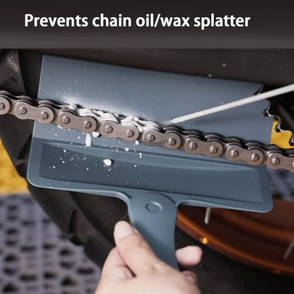 Chain Oiler Tool, Foldable Oil Baffle, Motorcycle Chain Lube Applicator, No Clutter Design Folding Splash Guard, Easy to Use Cycling Accessories for Kids Adults Cycing Beginners and Lovers