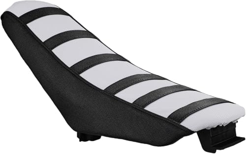 Electric Dirt Bike Seat Cover for Yozma In 10 E-Bike Non-Slip Soft Cushion Black - color: black background white stripes