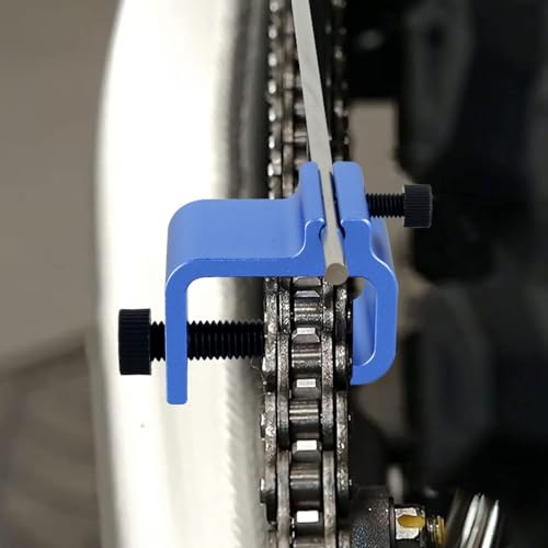 US Motorcycle Chain Alignment Tool Aluminium Alloy Sprocket Chain Adjusting Tool Universal Quick Accurate Motorbike Chain Alignment Tool Repair Accessories Tool for Motorcycles ATVs(Blue)