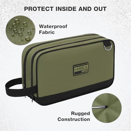 HISEA Small Tool Bag, 12 Inch Tools Pouch with 2 Pockets and Adjustable Shoulder Strap, Small Tool Organizer and Storage with Zipper for Electrican, Travel, Green - color: Green