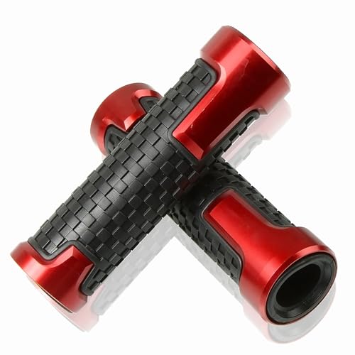 7/8" 22mm CNC Alu Motorcycle Handlebar Grips for CBR150 CBR500 CBR100F CBR1000RR CBR1100XX CBR125 CBR250 CBR300R CBR400RR CBR400F CBR450SR CBR600RR CBR600F CBR900RR CBR954RR Red - color: red, size: Handlebar Grips without Grip Ends