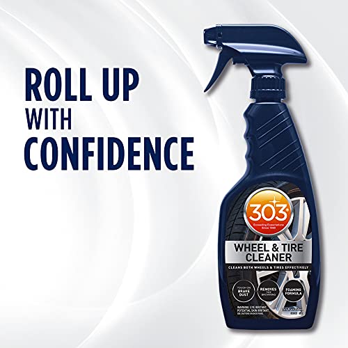 303 Products Wheel and Tire Cleaner - Cleans Both Wheels and Tires Effectively - Tough on Brake Dust - Removes Tire Browning - Foaming Formula, 15.5 fl. oz. (30596CSR) Packaging May Vary (Pack of 2) - size: 15.5 Ounce (Pack of 2)