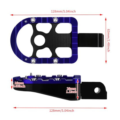 Foot Pegs Passenger Footpegs Foot Rest Pedal Fit for Harley Softail 2018-Later LiveWire 2020-Later Fat Boy Street Bob Low Rider Breakout (Blue) - color: Blue