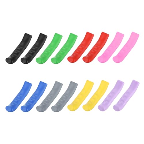 Bicycle Brake Lever Covers, Brake Grips Anti-Slip Sleeve Handle Protection Cover 8 Pairs & Silicone & 8 Colors-Fitting for (Mountain Bike/Road Bicycle/Universal Type Lever)