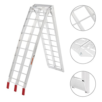 1pc 7.5' Motorcycle ramp Aluminum Arched Foldable Folding Loading ATV Dirt Bike Ramp 750Lbs Capacity