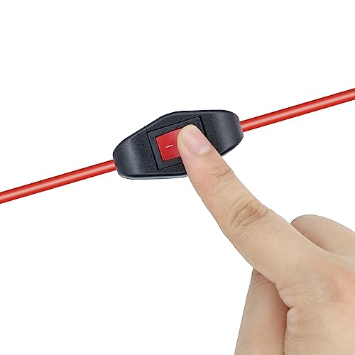 14AWG Battery Alligator Crocodile Clip to Solar Connector Extension Cable,Solar Adapter to Alligator Clips Charging Cable with Switch and Fuse(1.5M)