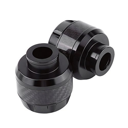 Motorcycle Frame Sliders, 1 Pair Carbon Fiber Crash Protection for Front Fork Guard Compatible with Universal Fitment (Black)