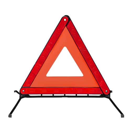 Reflective Warning Triangle, Foldable Emergency Warning Frame Triangle with Storage Case, Roadside Hazard Sign Safety Reflector for Auto Breakdown, Car Accessories - color: 1pcs