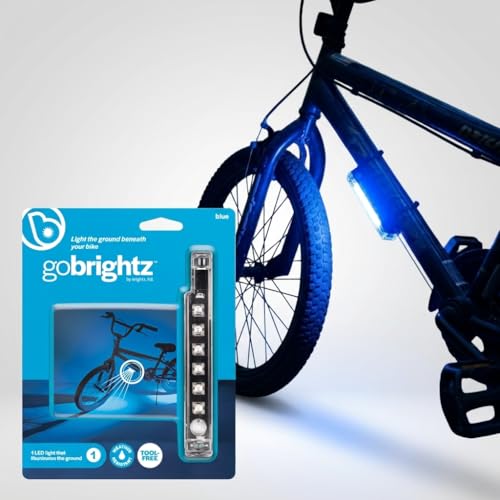 Brightz GoBrightz LED Bike Frame Light - LED Bike Frame Light for Night Riding - 4 Modes for Flashing or Constant Glow - Fun Safety Bike Accessories for Kids, Boys, Girls, Teens & Adults - color: Blue