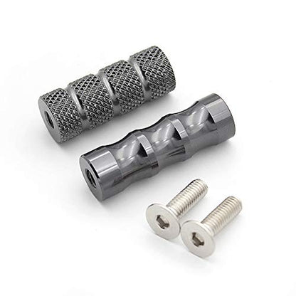 PROCNC 6mm Motorcycle Knurled Shifter Peg Anti-Skid Gear Shift Brake Lever Foot Pegs Pedal Hole Footrests Footpeg Rearsets For Suzuki Yamaha Kawasaki Bmw (Grey) - color: gray